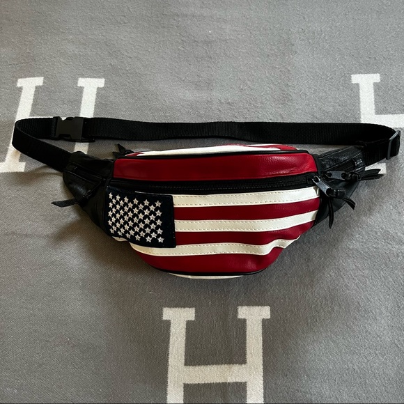 🇺🇸 USA Flag Real Leather Belt Bag - Picture 3 of 8